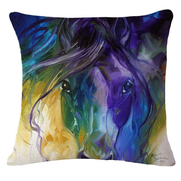 Printed Pillow Horse