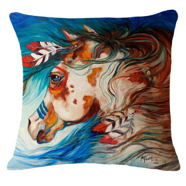 Printed Pillow Horse