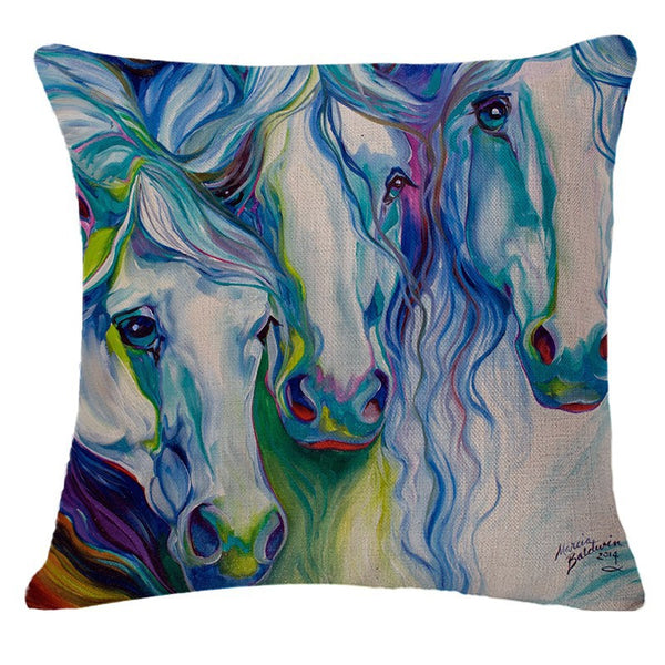 Printed Pillow Horse
