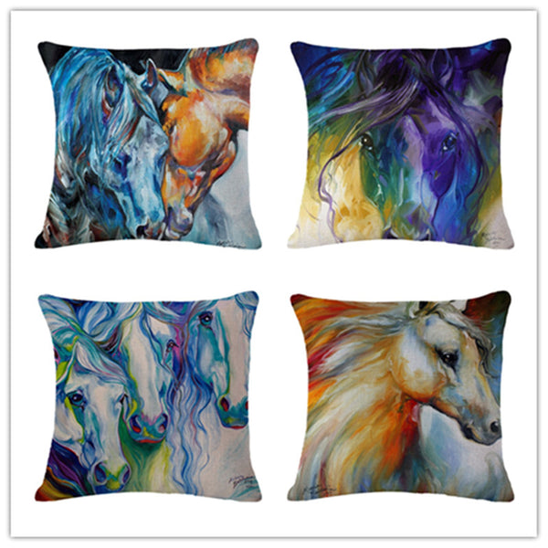 Printed Pillow Horse