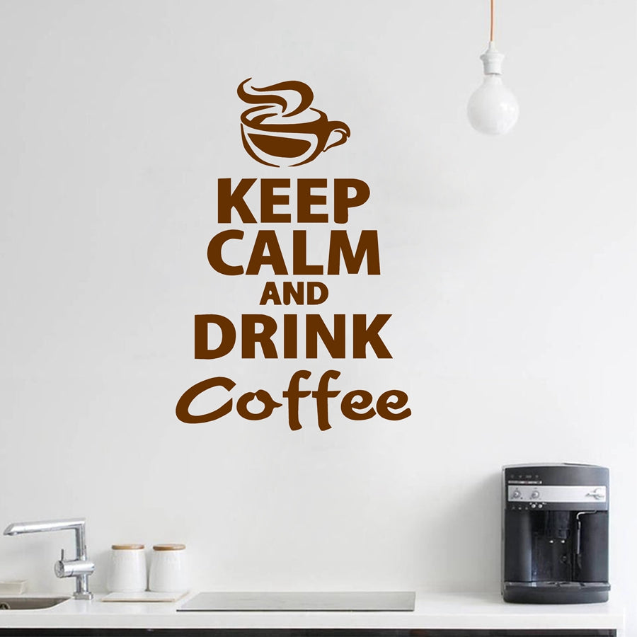 Coffee Tagline Wall Sticker - House Beautiful Registry