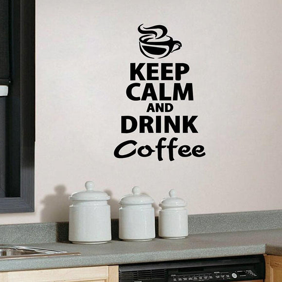 Coffee Tagline Wall Sticker