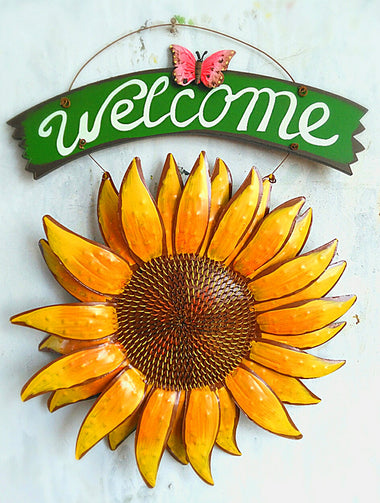Floral Hanging Door Sign