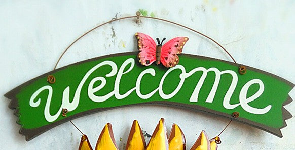 Floral Hanging Door Sign