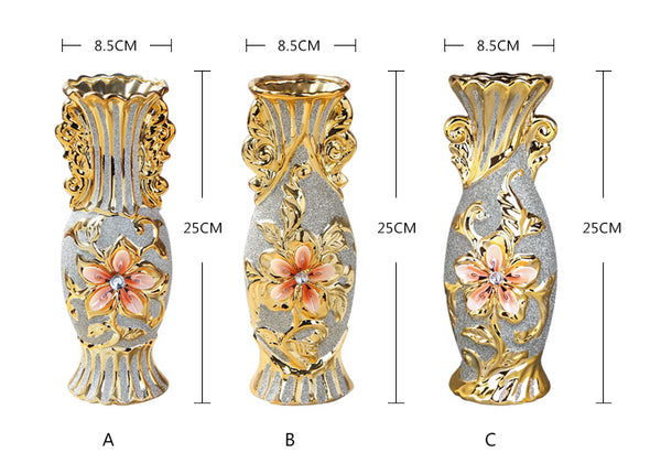 Gold Plated Flower Vase