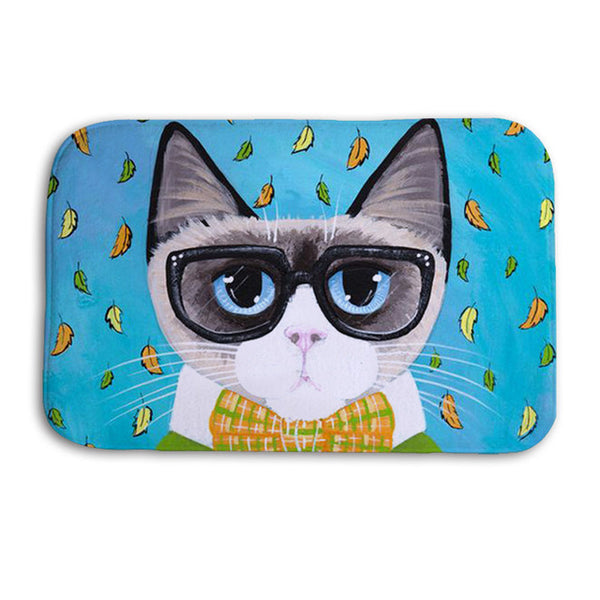 Printed Cat Kitchen Carpet