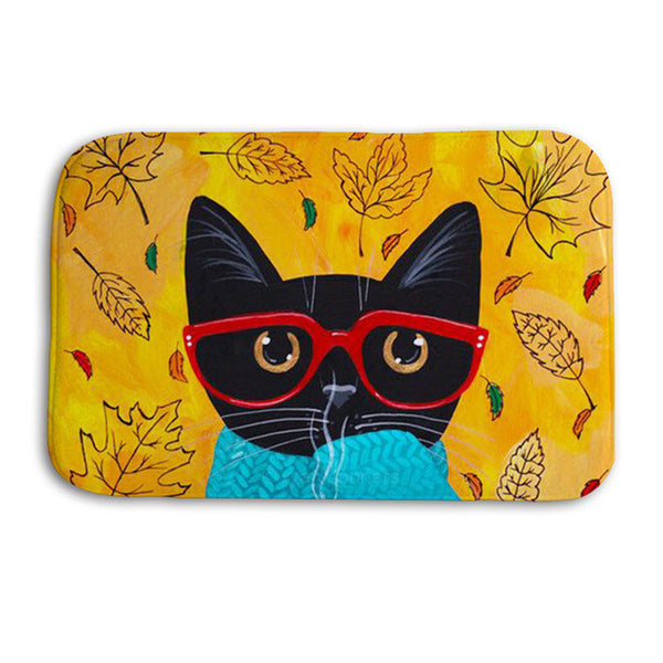 Printed Cat Kitchen Carpet