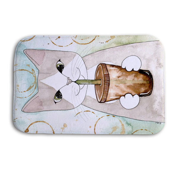 Printed Cat Kitchen Carpet